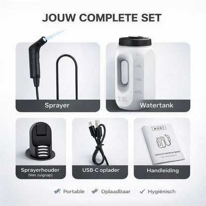 BOKI oplaadbare bidet sproeier 2,5 liter